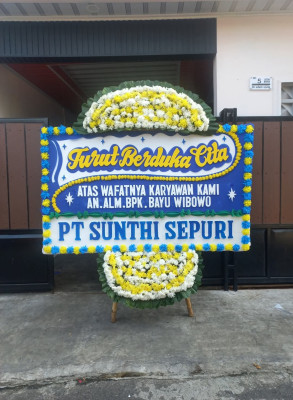 Papan Bunga Duka di Karangpapak
